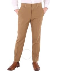 Burberry - Fawn Grain De Poudre Wool Tailo Trousers - Lyst