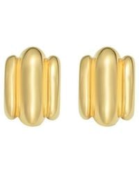 Tresorra - 14K Triple Bar Half Hoop Earrings - Lyst