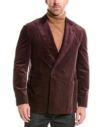 Brunello Cucinelli - Dark Double Breasted Blazer, Brand Size 48 (Us - Lyst