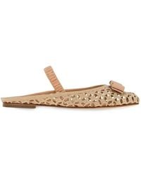 Ferragamo - Vara Lace Slingback Ballet Flats - Lyst