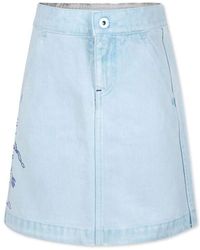 Burberry - Ekd Denim Cotton Skirt - Lyst