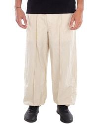 Burberry - Wide-Leg Crinkle Sweatpants - Lyst
