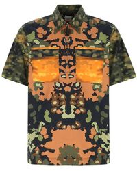 Burberry - Santon Camouflage Printed Cotton Shirt - Lyst