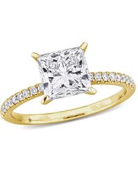 Created Forever - 2 1/6Ct Tw Princess And Round-Cut Lab-Grown Diamond Solitaire Engagement Ring - Lyst