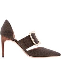 Bally - Jessye 85 Buckle Monogram Pumps - Lyst