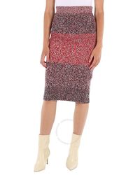 Burberry - Cashmere Cotton Wool Blend Mouline Skirt - Lyst