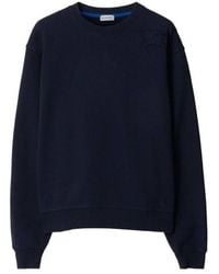 Burberry - Ekd Embroidered Cotton Sweatshirt - Lyst