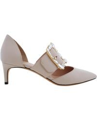 Bally - Jessye 55 Buckle Leather Pumps, Brand Size 37 Us Size 6.5 - Lyst