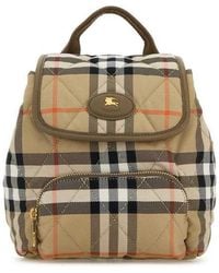 Burberry - Embroidered Canvas Mini Horseshoe Backpack Sand Polyamide (Nylon) Zaini - Lyst