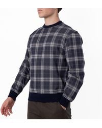 Burberry - Checked Cotton-Blend Sweater - Lyst