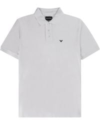 Emporio Armani - Mercerised Pique Polo Shirt - Lyst