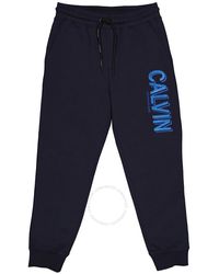 Calvin Klein - Cotton-blend Logo Sweat Pants - Lyst