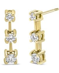 Haus of Brilliance - 14k Yellow Gold 1/4 Cttw Round Diamond 3 Stone Graduated Linear Drop Past - Lyst