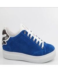 Roberto Cavalli - Snake Embroidered Low-Top Sneakers, Brand Size 41 Us - Lyst