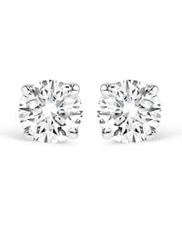 Haus of Brilliance - Sterling 1/2 Cttw Round Lab Grown Diamond Classic 4-Prong Solitaire Stud Earrings - Lyst