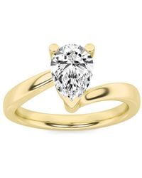 Mure And Co - 1Ctw Pear Shaped Lab Grown Diamond (F/Vs) Bypass Shank Engagement Ring - Lyst