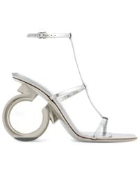 Ferragamo - Elina Gancini Nappa Sandals - Lyst