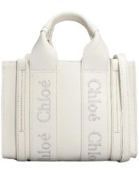 Chloé - Mini Woody Leather Tote Bag - Lyst