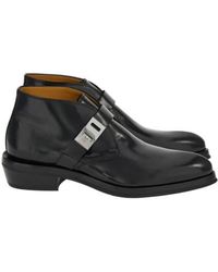 Ferragamo - Gancini Strap Leather Ankle Boots - Lyst