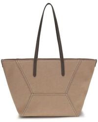 Brunello Cucinelli - Cotton Canvas Shoulder Bag - Lyst