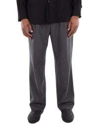 BOSS - Straight Waistband Wool Pants - Lyst