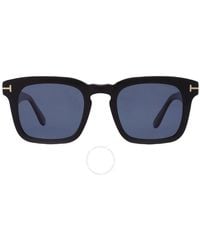 Tom Ford - Dax Polarized Square Sunglasses Ft0751 01v 50 - Lyst