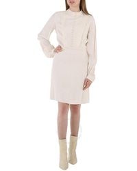 Chloé - Buttoned Long-Sleeve Dress - Lyst