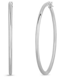 Roberto Coin - The Perfect Hoop Classic Earrings Large 18K 556023Awer00 - Lyst
