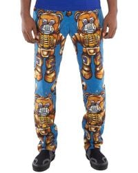 Moschino - Allover Robot Print Cotton Trousers, Brand Size 44 (Waist Size 29" - Lyst