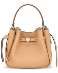 Tory Burch - Mini Romy Pebbled Leather Bucket Bag - Lyst