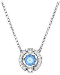 Swarovski - Ladies Rhodium Plated Sparkling Dance Necklace - Lyst