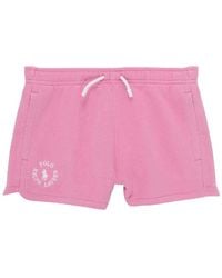Polo Ralph Lauren - Embroidered Logo Stretch Knit Shorts - Lyst