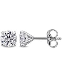 Created Forever - Certified 1Ct Tdw Lab-Created Diamond Solitaire Stud Earrings - Lyst