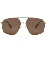 Polaroid - Polarized Bronze Navigator Sunglasses Pld 6173/s 0j5g/sp 58 - Lyst