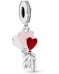 PANDORA - Heart Balloons Dangle Birthday Charm - Lyst