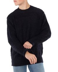 Yohji Yamamoto - Navy Drop Shoulder Knitted Sweaters - Lyst