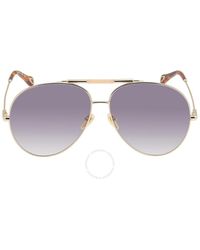 Chloé - Blue Pilot Sunglasses - Lyst