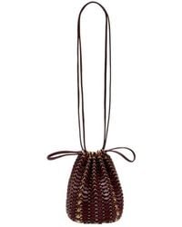 Rabanne - Quilted Calfskin Shoulder Bag Burgundy - Lyst