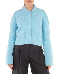 Burberry - Crochet Technical Cotton Jacket - Lyst