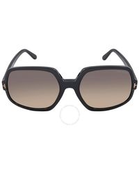 Tom Ford - Delphine Smoke Gradient Oversized Sunglasses Ft0992 01b 60 - Lyst