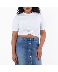 Versace - 1978 Re-Edition Logo Safety Pin T-Shirt - Lyst