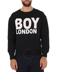 BOY London - Black/white Reflective Cotton Sweatshirt - Lyst