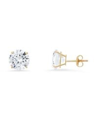 Kylie Harper - 10K 6Mm Round-Cut Cubic Zirconia Cz Stud Earrings - Lyst