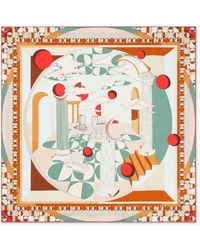 Fendi - Moonlight Echoes Print Square Silk Foulard - Lyst