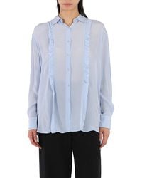 Essentiel Antwerp - Essentiel Light Ruffled Oversized Shirt - Lyst