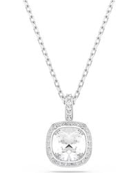 Swarovski - Una Angelic Pendant, Cushion Cut, Rhodium Plated - Lyst