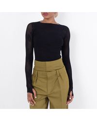 Victoria Beckham - Long-Sleeve Backless Bodysuit - Lyst