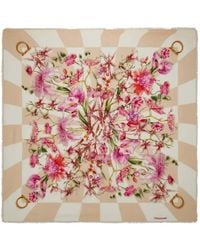 Ferragamo - Gaia Floral Bloom Print Wool Shawl - Lyst