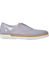 Tod's - S Espadrilles Leather Slip On Shoes Medium Cement - Lyst
