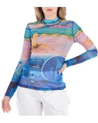 JW Anderson - Graphic-Print Roll-Neck Knitted Top - Lyst